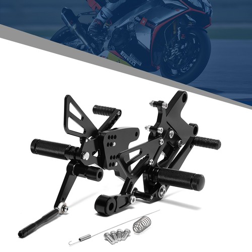 Black rear set adjustable - black,