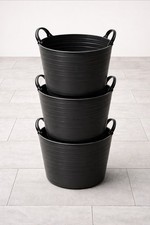 3X Heavy Duty 15L Black Flexi