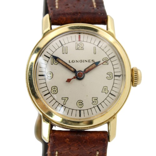 Longines watch 14ct gold case - 14ct,
