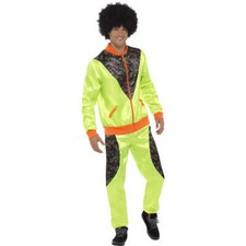 Mens Ladies 80s Shell Suit Fancy Dress Costume Scouser Tracksuit Womens New