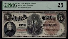 1880 $5 🇺🇸 Legal Tender