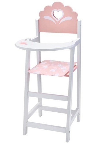 Baby wooden doll highchair for - baby,