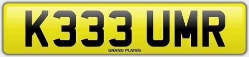Kumar number plate k333 - number,