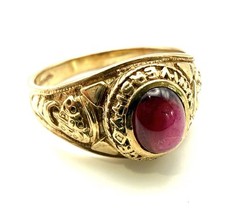 9ct Gold College Ring Heavy Yellow Gold Men’s College Statement Ring Large Size