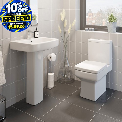 Close coupled toilet and - coupled,