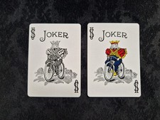 2 X USPCC Bicycle Jokers With Fives On Reverse For Card Magic NEW