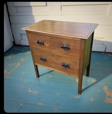 Antique Oak Small Chest of Draws Arts And Crafts Wash Stand