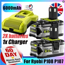 2X 6.0Ah Batteries For Ryobi