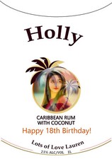 Personalised Malibu Rum Bottle