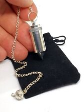Metal Pendulum Dowsing Professional Divination Secret Chamber Wish & Velvet Bag