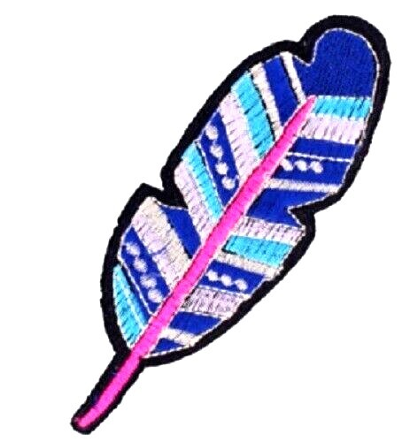 Bird feather patch embroidered - patch,
