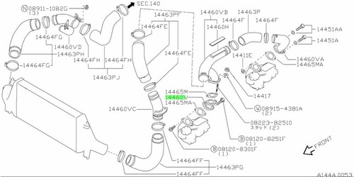 Tube assembly inlet - inlet, for