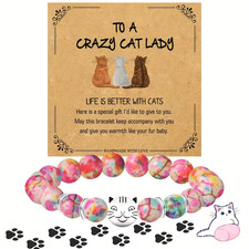 Cat 8mm Natural Stone Bracelet