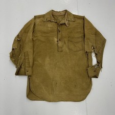 Vintage 30s 40s Tan Cotton