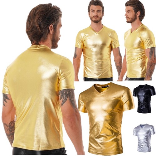 Men slim shiny metallic - uk,