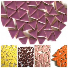Triangle Ceramic Mosaic Tiles in a Choice of Colours - 50g 