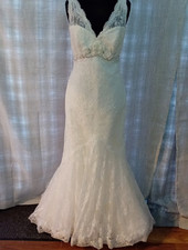 Wedding Dress size 10 ivory lace Ellis, check measurements R