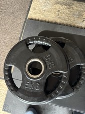 5Kg Weight Plates Set Of 2 (10kg) Rubber Coated Iron. (4 sets of 2 available)