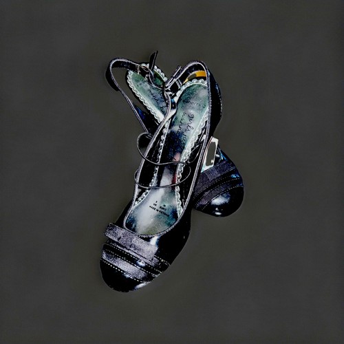 Black ladies sling back shoes - ladies,