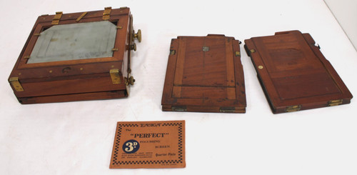 Antique mahogany plate camera - antique,