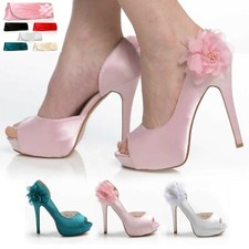 NEW WOMENS LADIES SATIN FLOWER