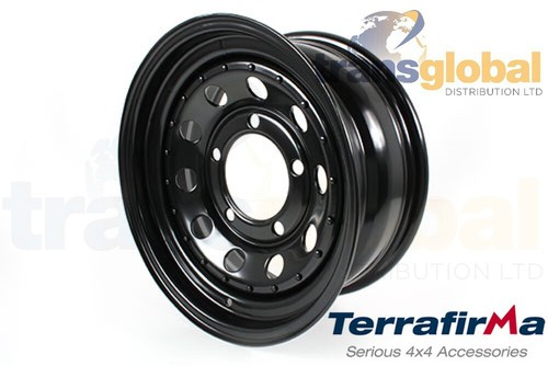 Black modular 7x16 steel road - black,