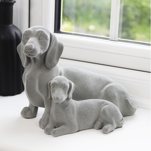 Dachshund pair ornament grey - dachshund,