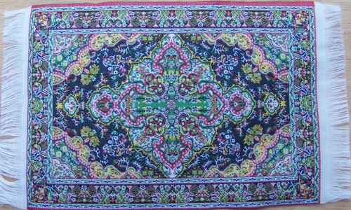 Dolls house turkish rug 25cm - rug, x