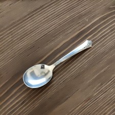Vintage Heirloom Sterling Damask Rose Sugar Spoon
