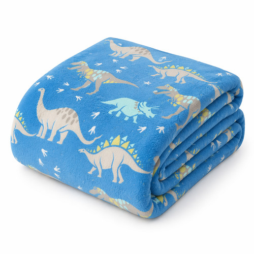 Dinosaur blanket fleece throw - dinosaur,