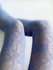 fishnet tights LACE floral 8/10/12/14 premium mesh pattern mod
