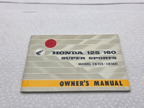 Honda cb125 cb160 owner - cb125, owner's