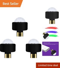 Vibrant 3 Pack Sound Activated USB Disco Lights - Perfect for Every Celebration