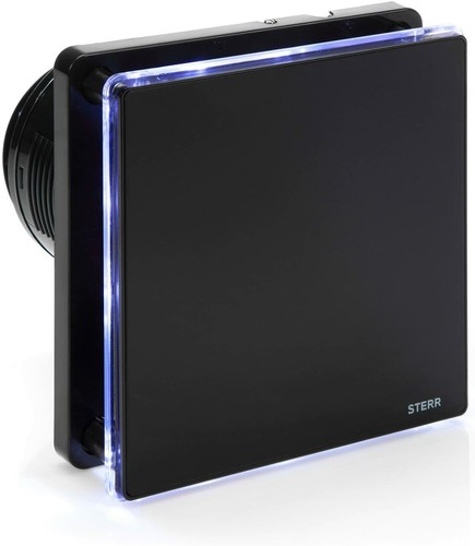 Black bathroom extractor - black,