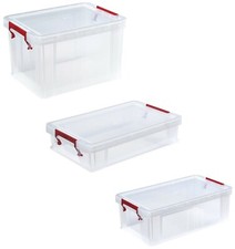 Clear plastic lidded - clear, storage
