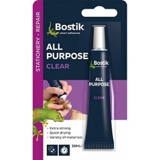 Bostik All Purpose Adhesive 20ml Blister Clear Glue Craft Repair Strong Bond UK