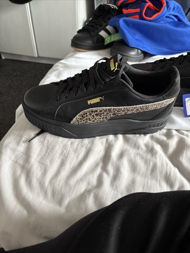 Puma black platform trainers - black,