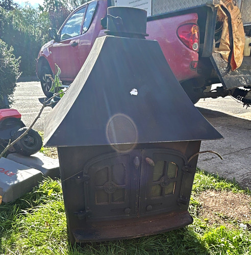 Back boiler stove - , log