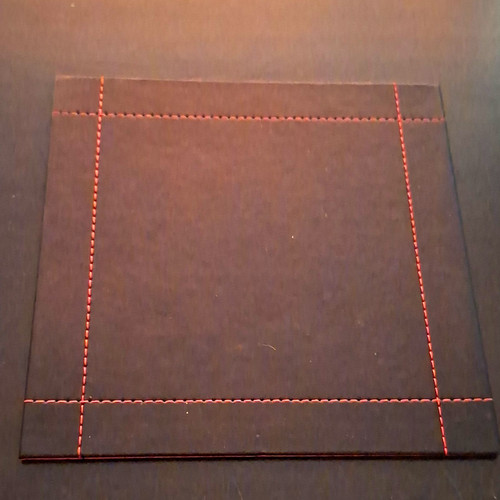 Square placemats stitched faux - square,