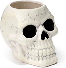 ANCIENT GOTHIC SKULL HEAD CERAMIC PLANTER PLANT POT NEW IN GIFT BOX