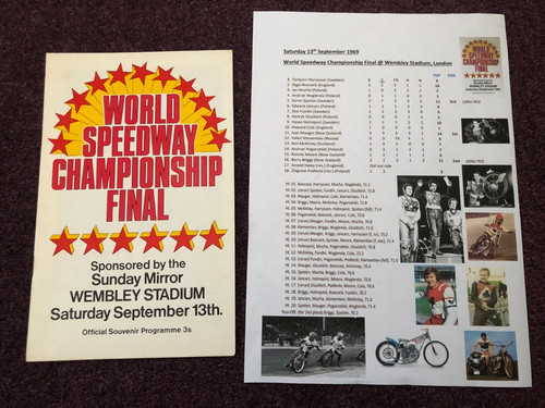 Speedway programme wembley - programme,