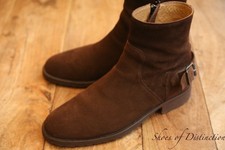 Belstaff Brown Suede Zip Up