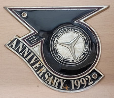 Vintage Enamel Car Badge Mercedes Benz Club 1992 Anniversary (16)