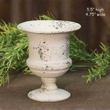 Chippy Metal Urn Planter CREAM