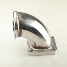 3" V-BAND T4 STAINLESS STEEL 90 DEGREE TURBO EXHAUST ELBOW ADAPTER