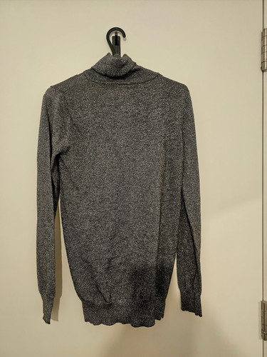 Shimmery grey turtleneck - grey,