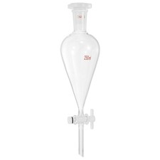 250ml Separating Funnel, Borosilicate Glass Separatory Funnel with 24/40 Joints