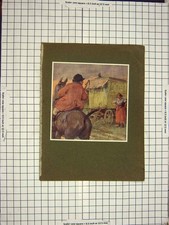 Original Old Antique Print