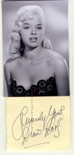 Diana Dors vintage signed page