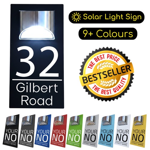 Solar led house number sign - led,